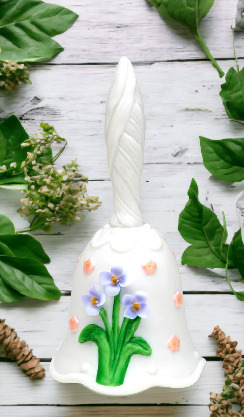 Ceramic Wedding Bell with Tulip Flowers Wedding Décor or Gift Anniversary Décor or Gift Home Décor Vanity Decor - Bell