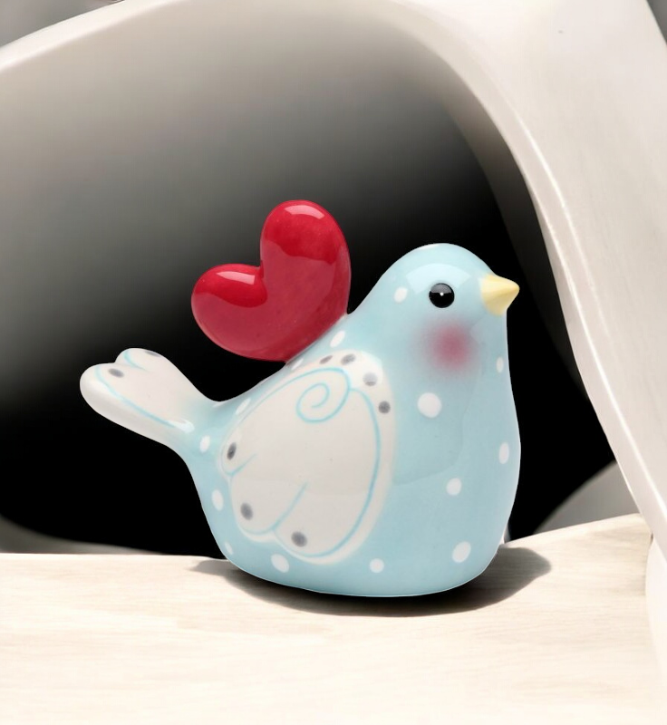 Ceramic Wedding Dove Bell Wedding Decor Romantic Decor Gift for Her - Bell