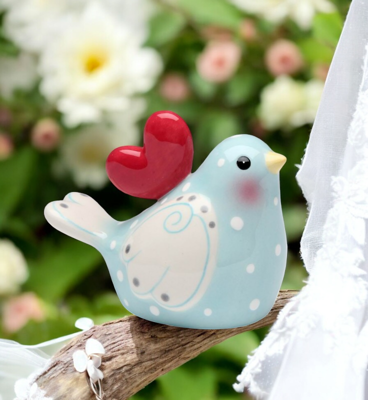 Ceramic Wedding Dove Bell Wedding Decor Romantic Decor Gift for Her - Bell