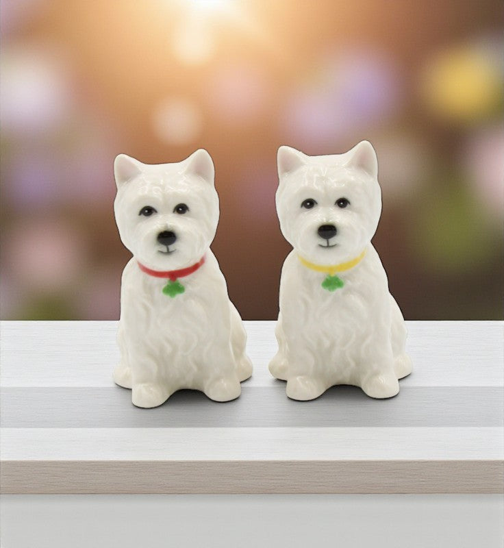 Ceramic Westie Dog Salt & Pepper Shakers Home Décor Gift for Her Gift for Mom Kitchen Décor Christmas Décor Gift