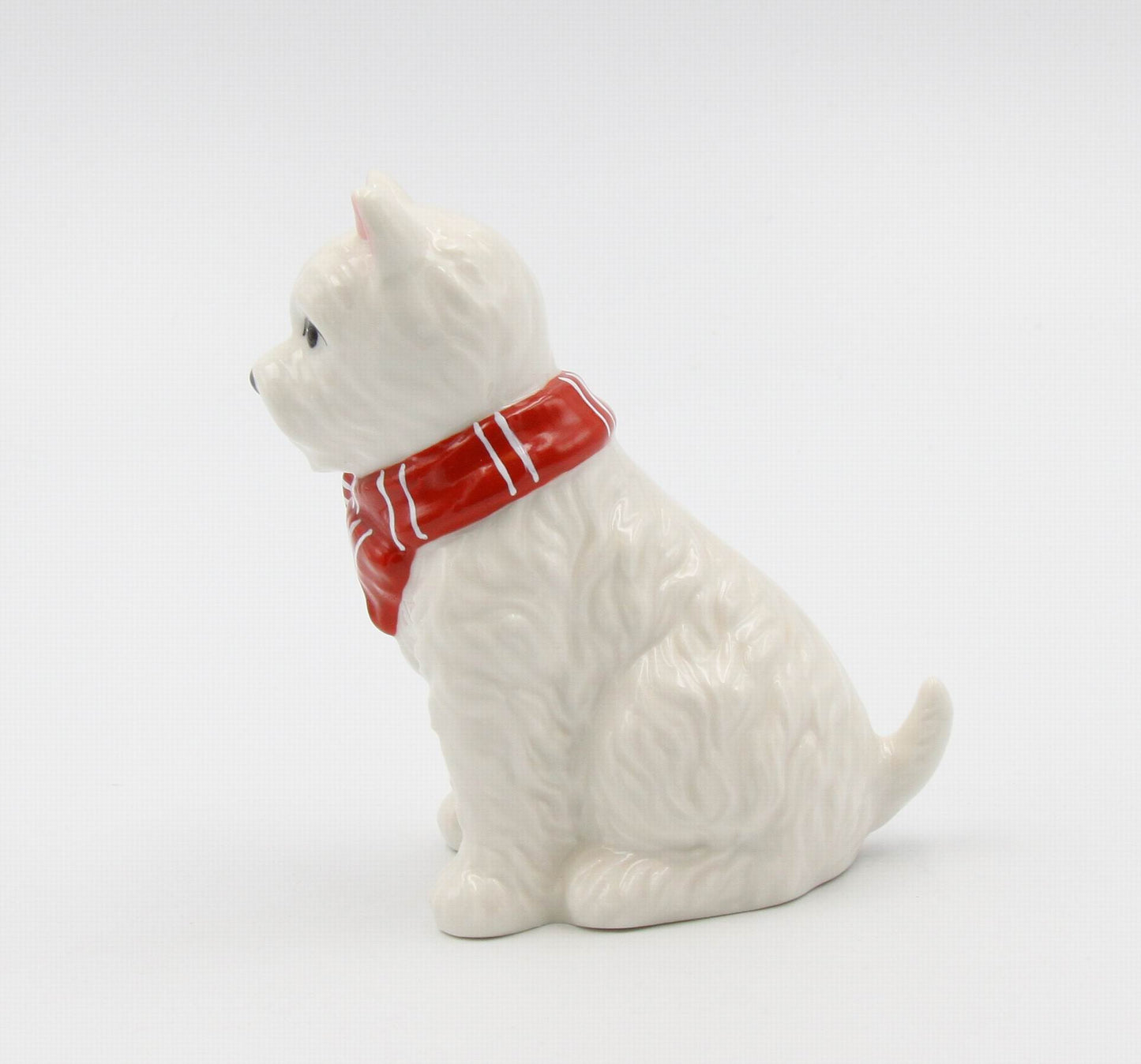 Ceramic Westie Dog with Red Scarf Figurine Home Décor Gift for Her Gift for Mom Dog Lover Gift Pet Loss Gift - Figurines