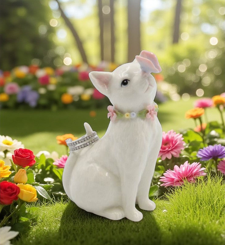 Ceramic White Cat With Butterfly Ring Holder Home Décor Gift for Her Gift for Mom Kitchen Décor Cat Lovers Gift Pet