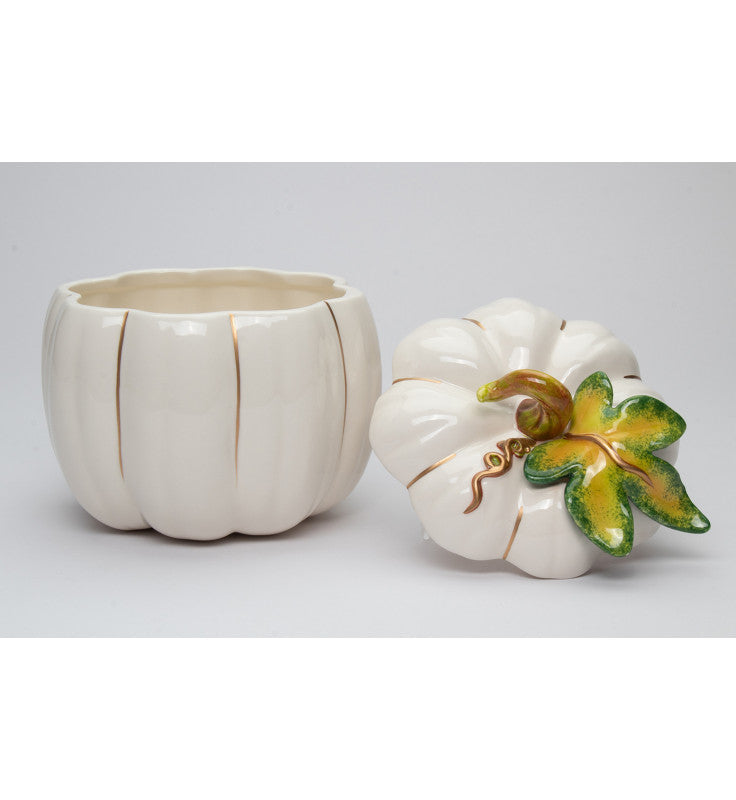 Ceramic White Pumpkin Candy Box Home Décor Gift for Her Gift for Mom Kitchen Décor Fall Décor Thanksgiving Décor