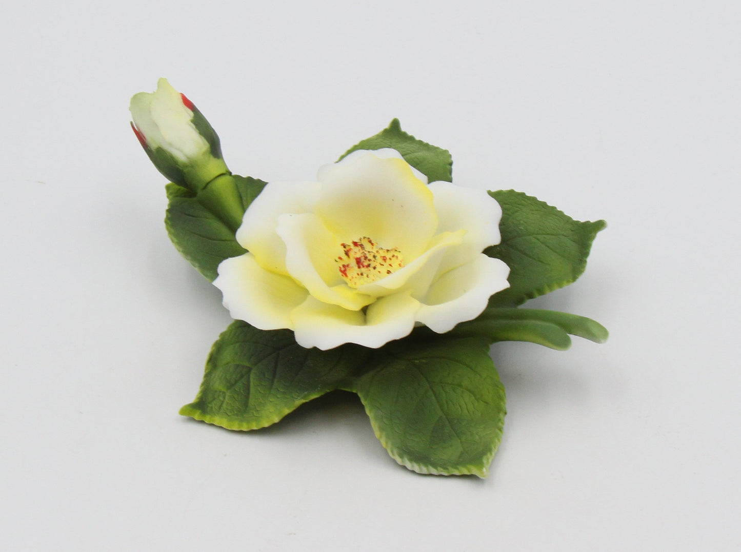 Ceramic Wildrose Flower Figurine Home Décor Gift for Her Gift for Mom Kitchen Décor Farmhouse Décor Nature Lover Gift