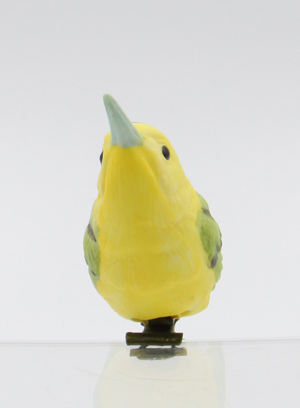 Ceramic Wilson Warbler Bird Clip-On Birdhouse Decor Home Decor Gift for Her Gift for Mom Birdwatcher Gift Vintage Decor