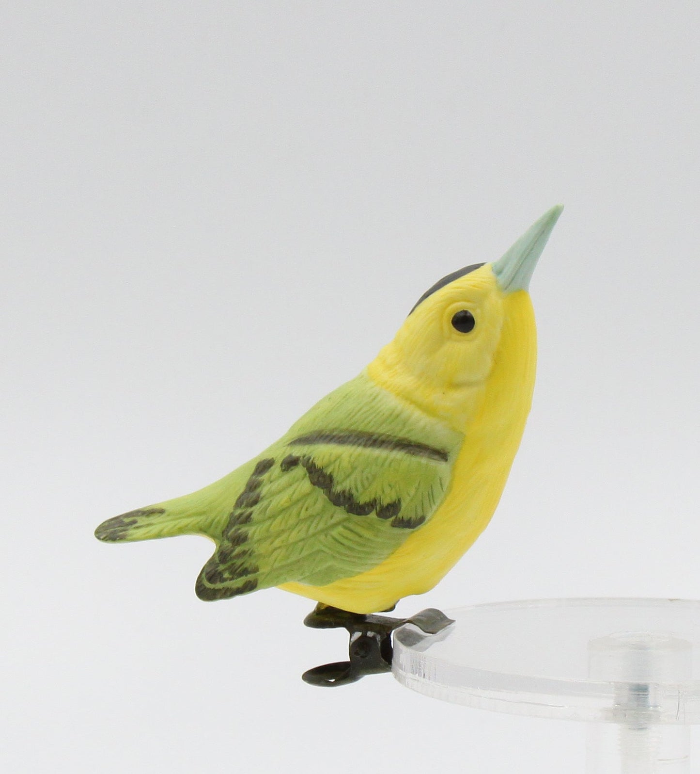 Ceramic Wilson Warbler Bird Clip-On Birdhouse Decor Home Decor Gift for Her Gift for Mom Birdwatcher Gift Vintage Decor