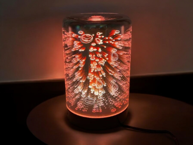 Diffusers For Essential Oils 3D Glass Art -Bubbles- Oil Diffuser with Alternating Colors Bedroom Decor Gift for Her