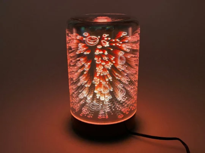 Diffusers For Essential Oils 3D Glass Art -Bubbles- Oil Diffuser with Alternating Colors Bedroom Decor Gift for Her