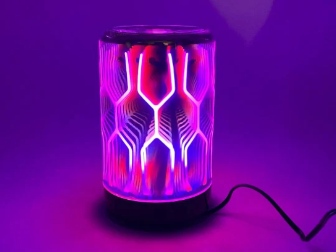 Diffusers For Essential Oils 3D Glass Art -Chromosome- Oil Diffuser with Alternating Colors Bedroom Decor Gift for Her