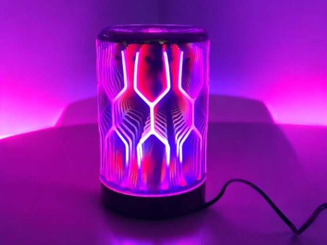 Diffusers For Essential Oils 3D Glass Art -Chromosome- Oil Diffuser with Alternating Colors Bedroom Decor Gift for Her