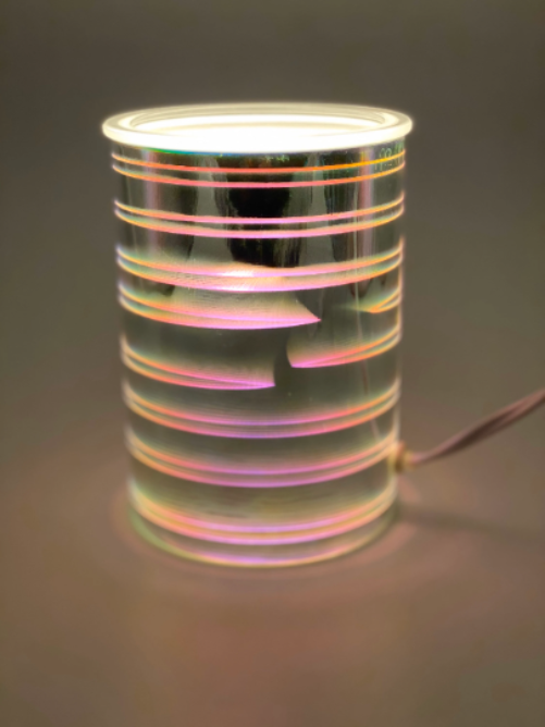 Electric Glass Tart Warmer with 3D Art-Stripes Bedroom Decor Bathroom Decor Gift for Her - tart warmer