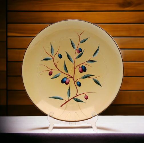 Glass Plate with Hand Painted Olives Home Décor Gift for Her Gift for Mom Kitchen Décor - Plates
