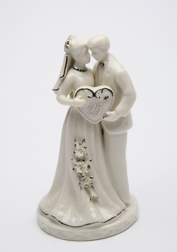 25th Anniversary Couple Cake Topper - kevinsgiftshoppe
