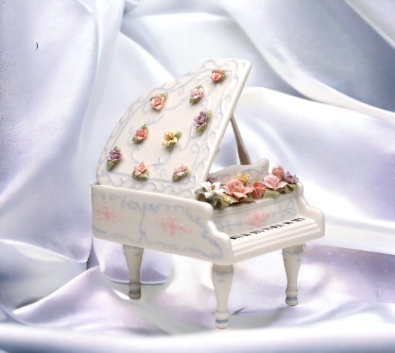 Hand Crafted Ceramic Grand Piano Music Box - Music Boxes