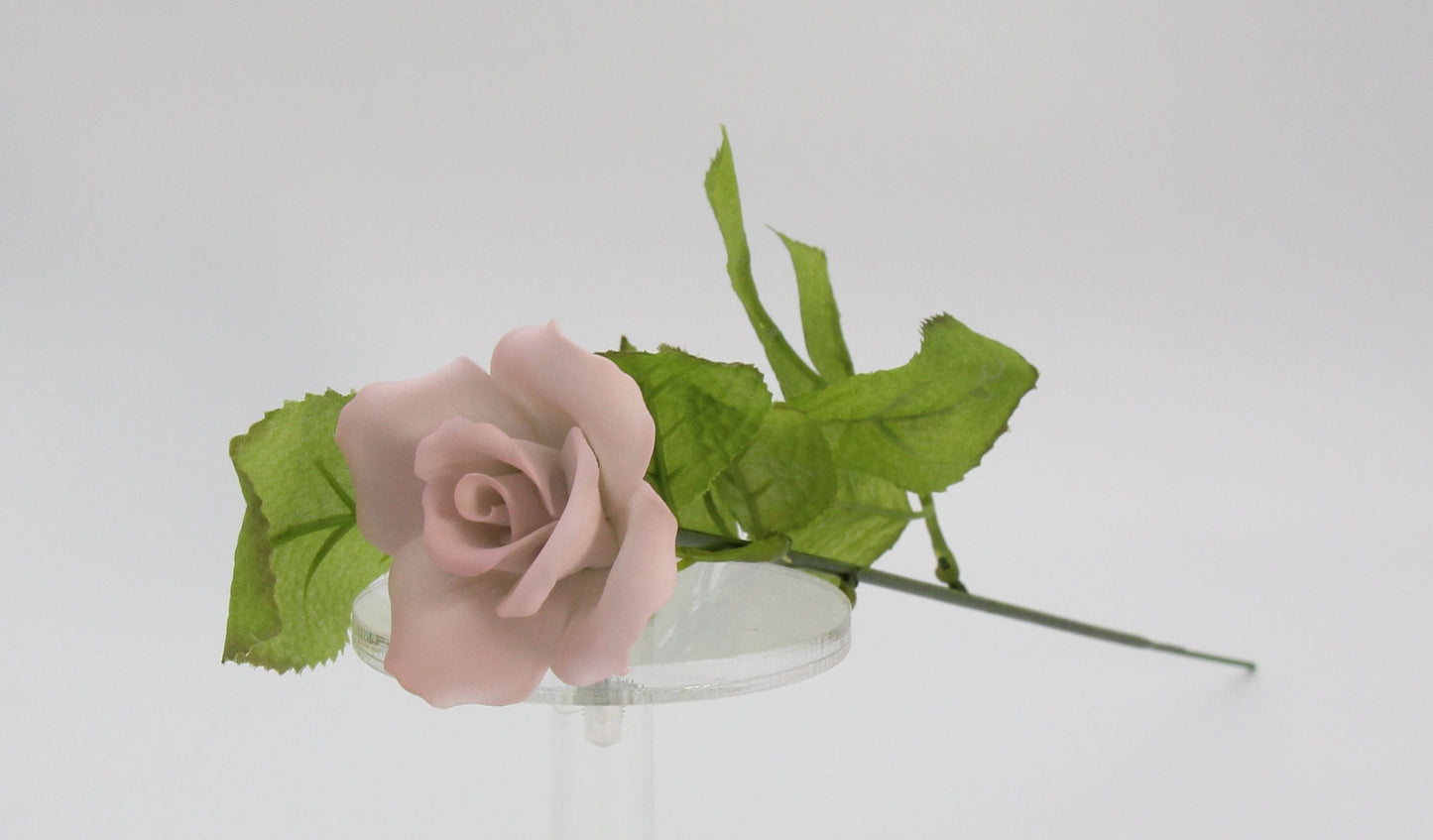 Hand Crafted Ceramic Pink Rose Flower - Set of 2 Valentines Day Decor Wedding Décor Wedding Gift Anniversary Décor
