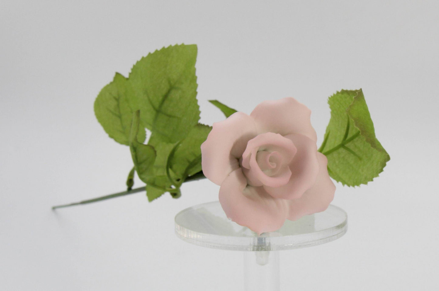 Hand Crafted Ceramic Pink Rose Flower - Set of 2 Valentines Day Decor Wedding Décor Wedding Gift Anniversary Décor