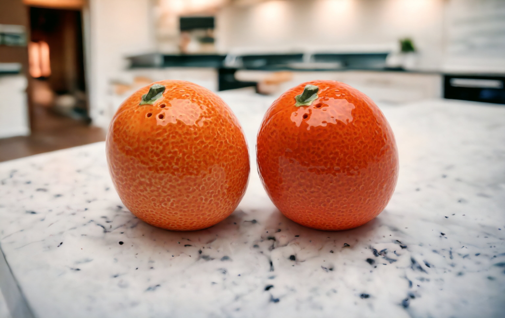 Hand Painted Ceramic Orange Salt & Pepper Shakers Home Décor Gift for Her Gift for Mom Kitchen Décor Farmhouse Décor