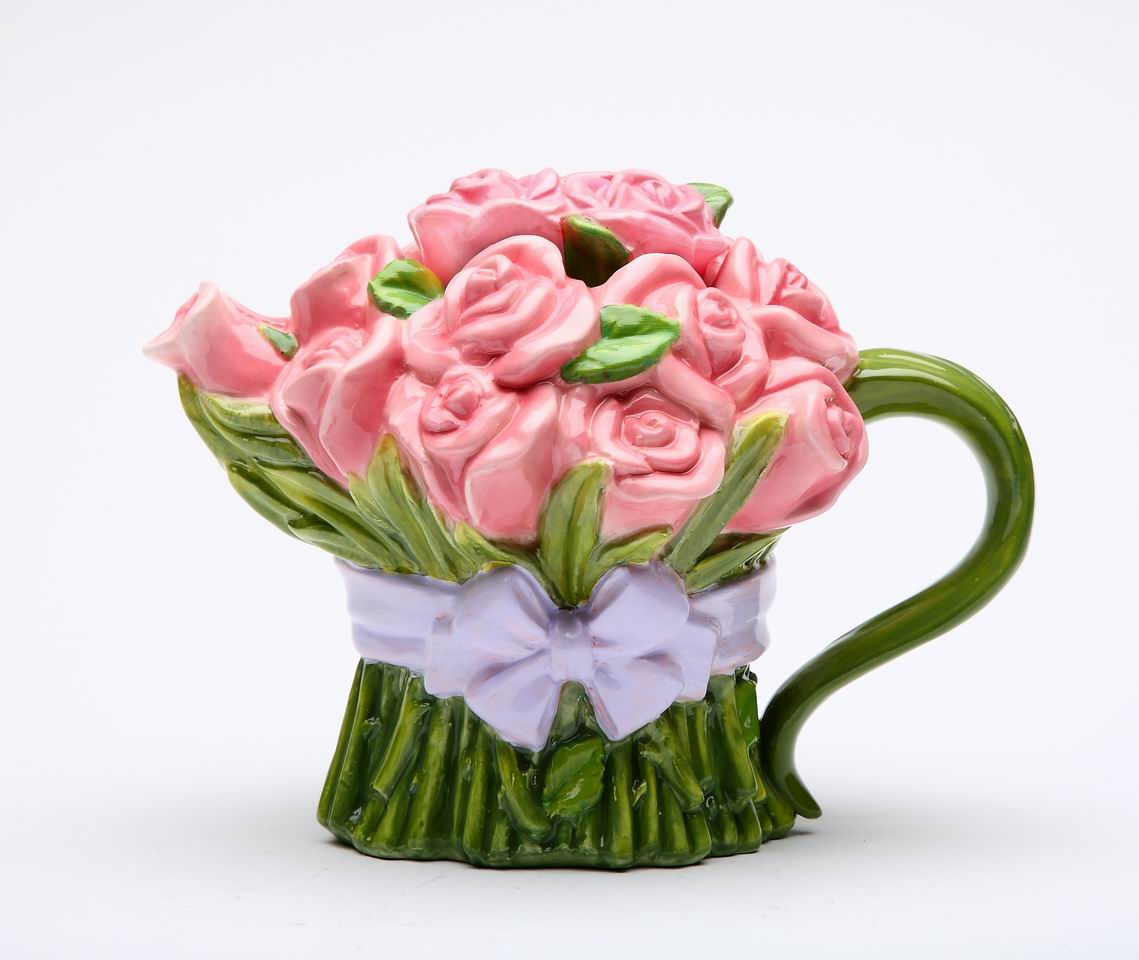 Pink Rose Teapot - kevinsgiftshoppe