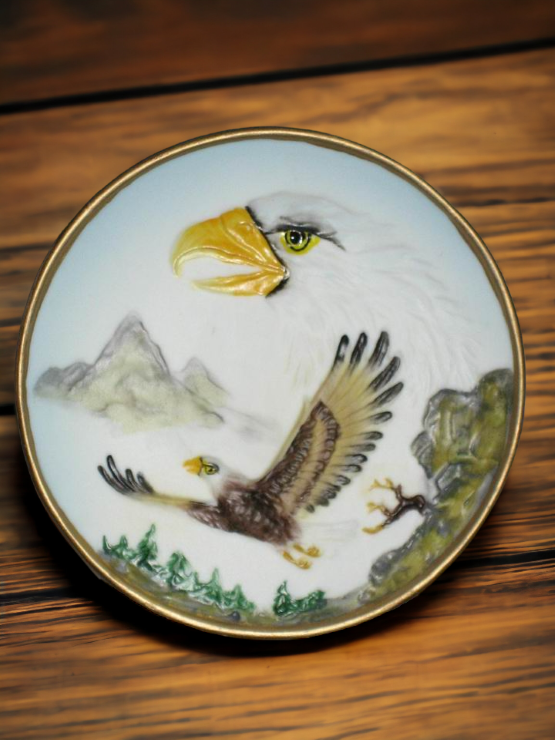 Hand Painted Ceramic Plug-In Nightlight Home Décor Patriot Gift Gift for Mom Dad Independence Day Décor July 4th