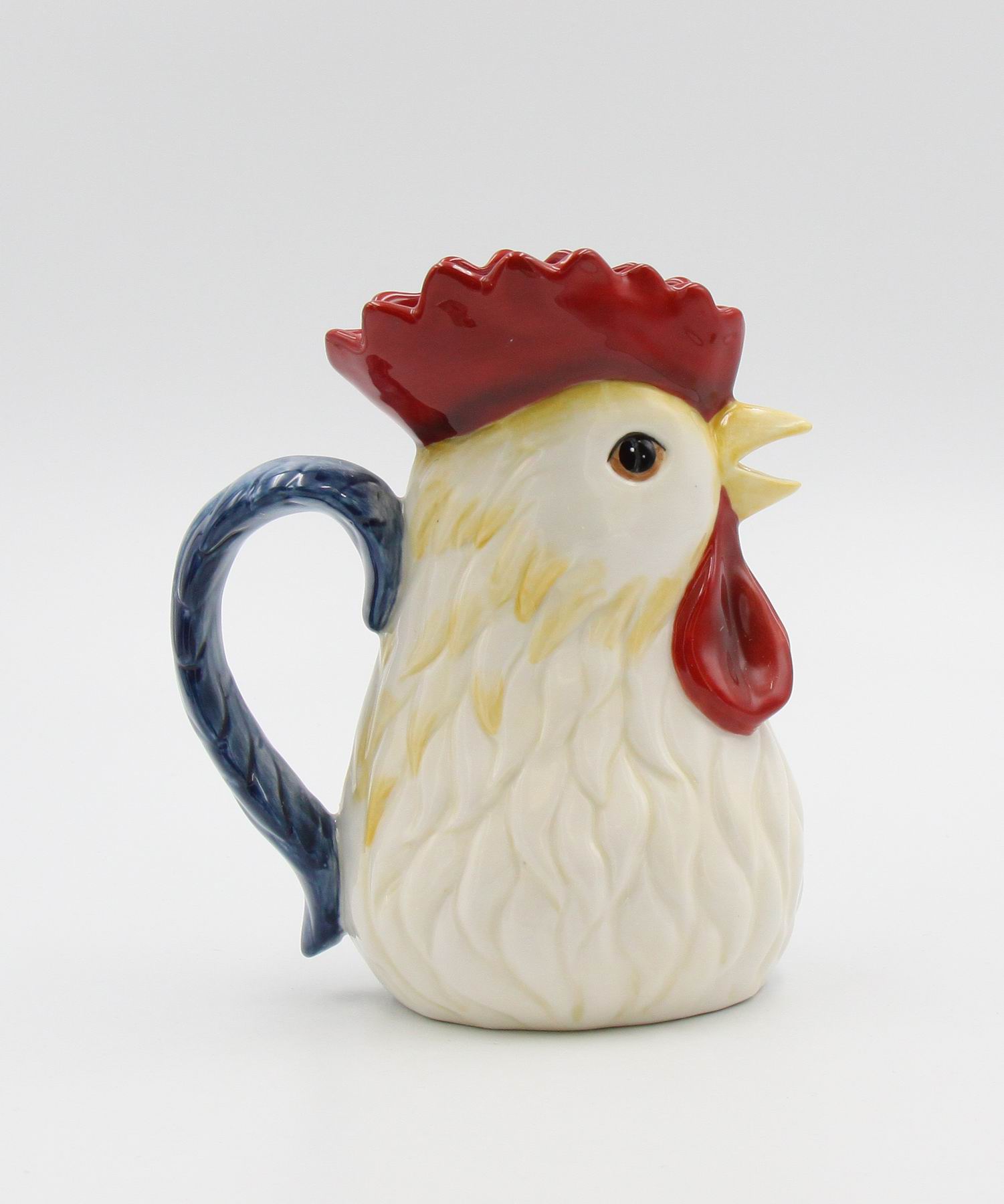 Hand Painted Ceramic Rooster Pitcher Home Décor Gift for Her Gift for Mom Kitchen Décor Farmhouse Décor Fall Decor