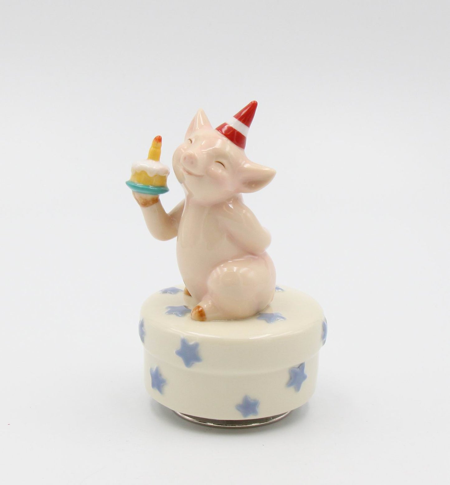 Happy Birthday Ceramic Pig Music Box Home Décor Gift for Her Gift for Mom Kitchen Décor Farmhouse Décor - Music Boxes