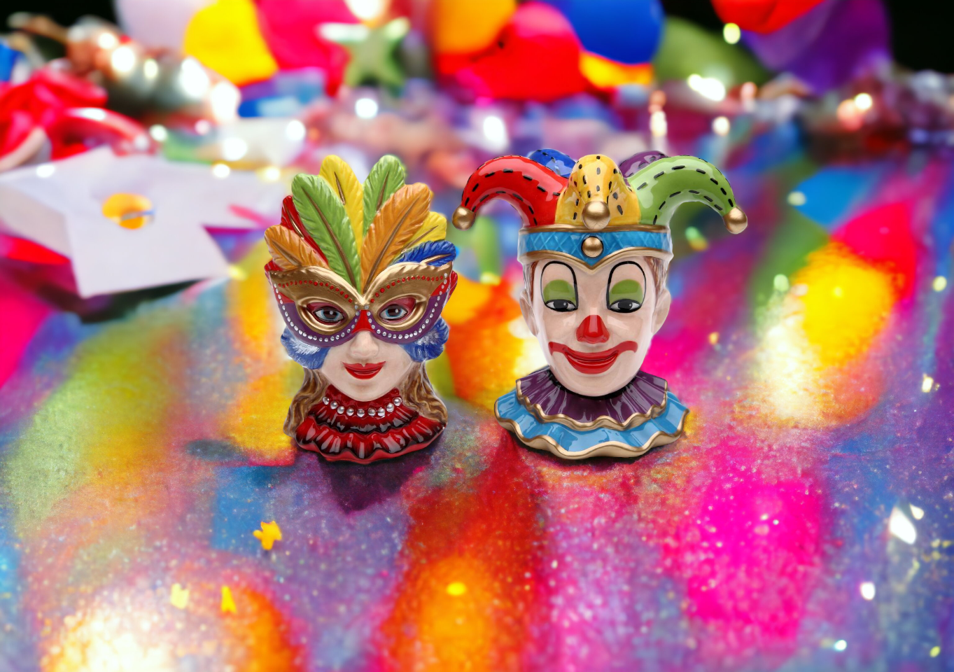 Mardi Gras Parade Ceramic Salt and Pepper Shakers Home Décor Gift for Her Gift for Mom Kitchen Décor - Salt & Pepper