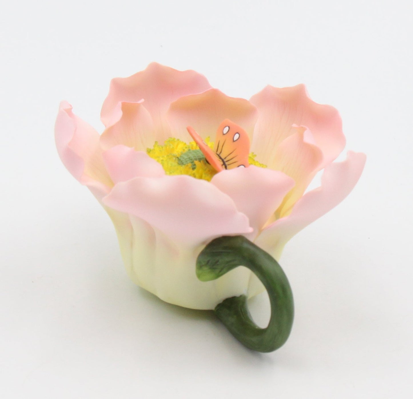 Mini Ceramic Wild Rose with Butterfly Teapot Figurine Gift for Her Gift for Mom Kitchen Décor Tea Party Décor Café