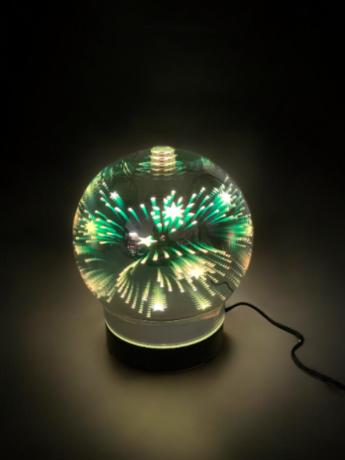 Sphere Diffusers For Essential Oils 3D Glass Art -Fireworks- Oil Diffuser with Alternating Colors Bedroom Decor Gift