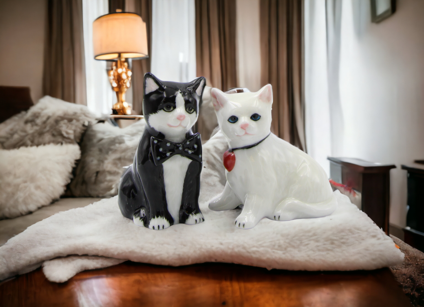 The Purr-fect Couple: Ceramic Valentine’s Day Cats Salt And Pepper Shakers Home Décor Gift for Her or Mom Kitchen Décor