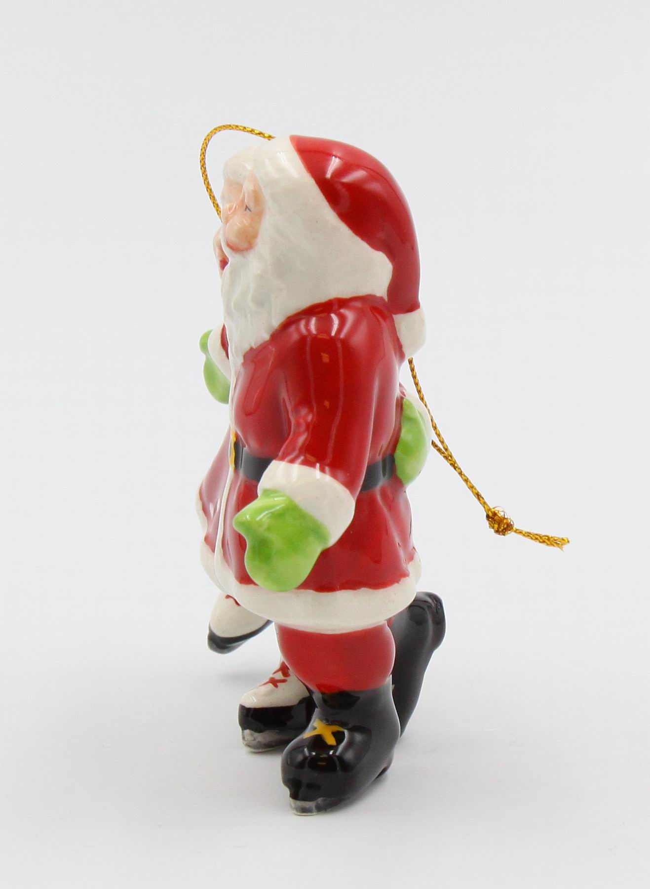 Ceramic Santa And Mrs. Claus Ice Skating Ornament, Home Décor, Gift for Her, Gift for Mom, Kitchen Décor, Christmas Décor