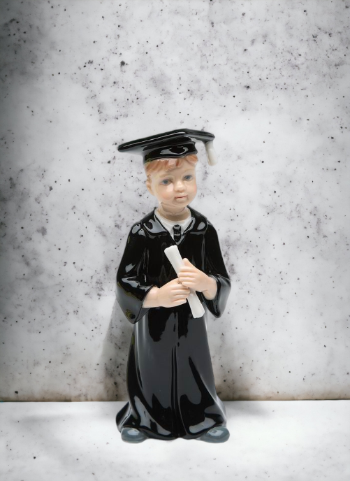 Ceramic Small Size Graduating Boy Figurine, Gift for Him, Gift for Son, Graduation Gift, Proud Parents