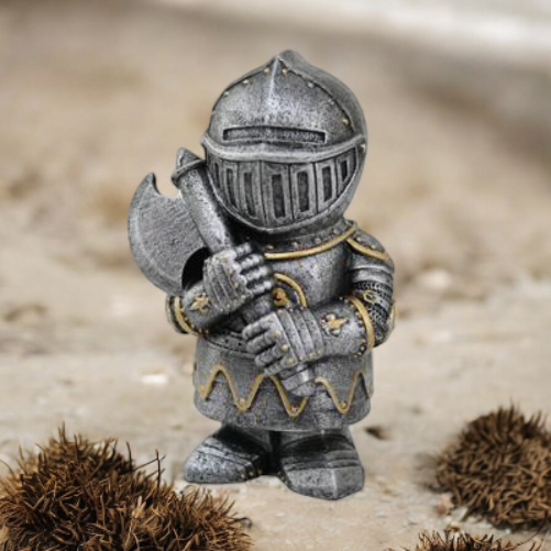 Polyresin Medieval Knight with Axe Figurine, Gift for Him, Medieval Home Decor, Boardgame Piece Decor