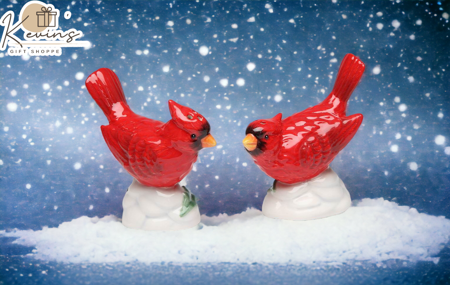 Hand Painted Ceramic Cardinal Bird Salt & Pepper Shakers, Home Décor, Gift for Her, Gift for Mom, Kitchen Décor, Birdwatcher Gift