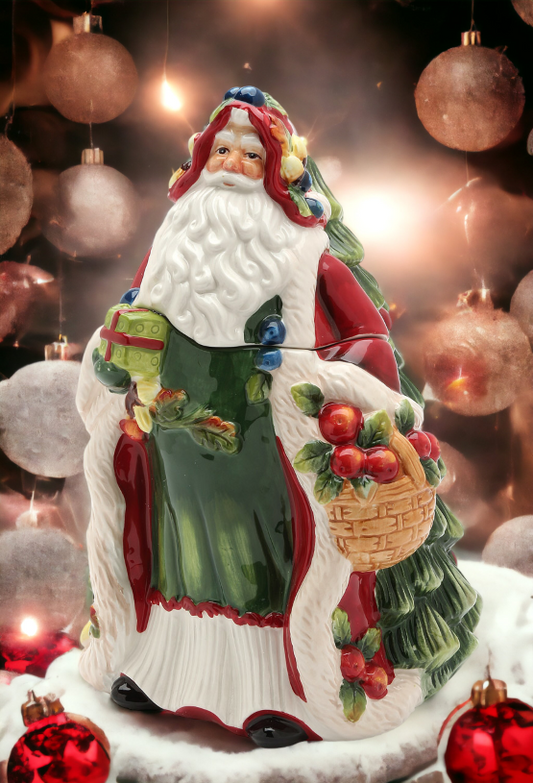 Ceramic Santa Candy Jar - Fruitful Holiday Collection, Home Décor, Gift for Her, Gift for Mom, Kitchen Décor, Christmas Décor