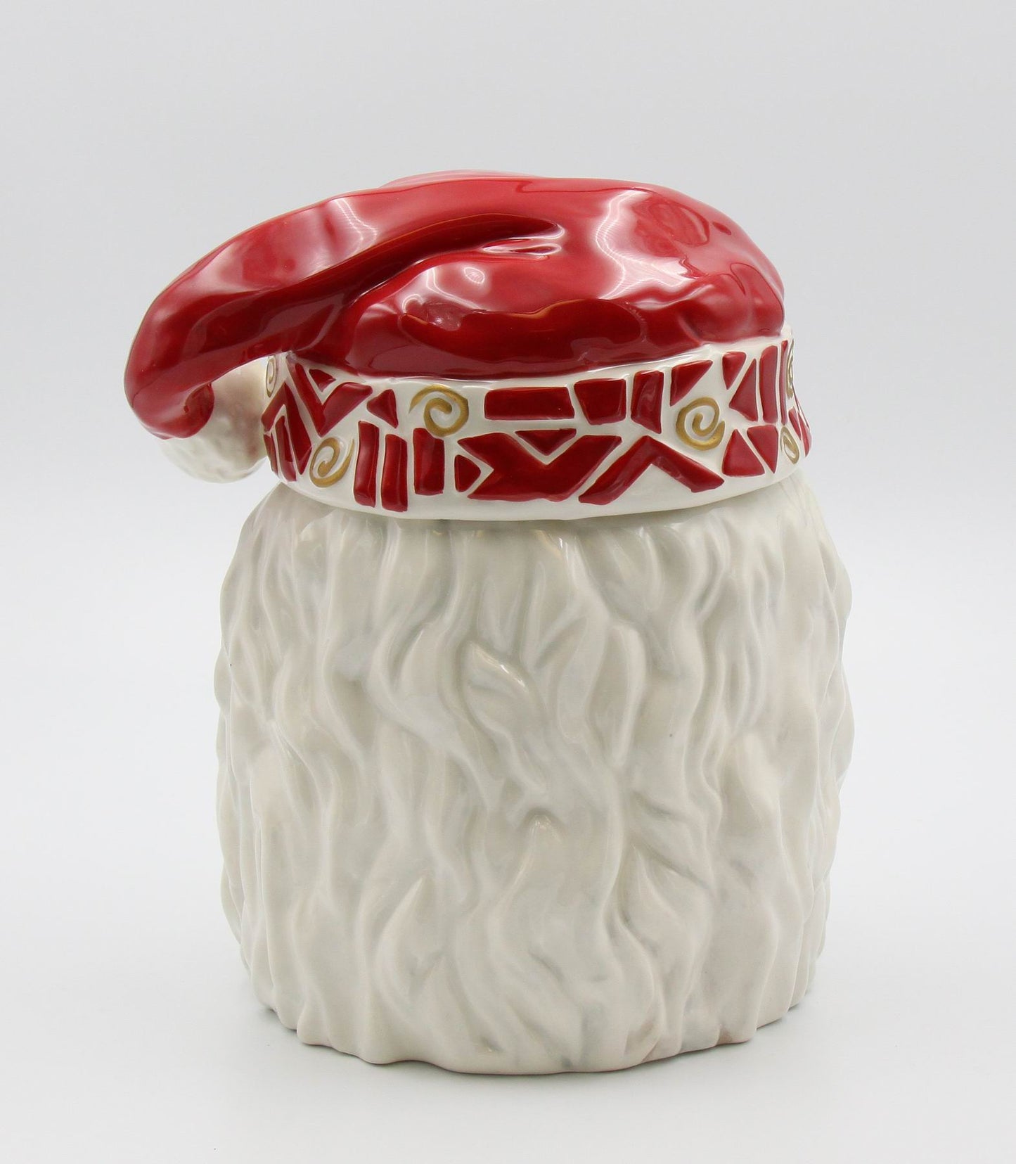 Ceramic African American Santa Cookie Jar, Home Décor, Gift for Her, Gift for Mom, Kitchen Décor, Christmas Décor