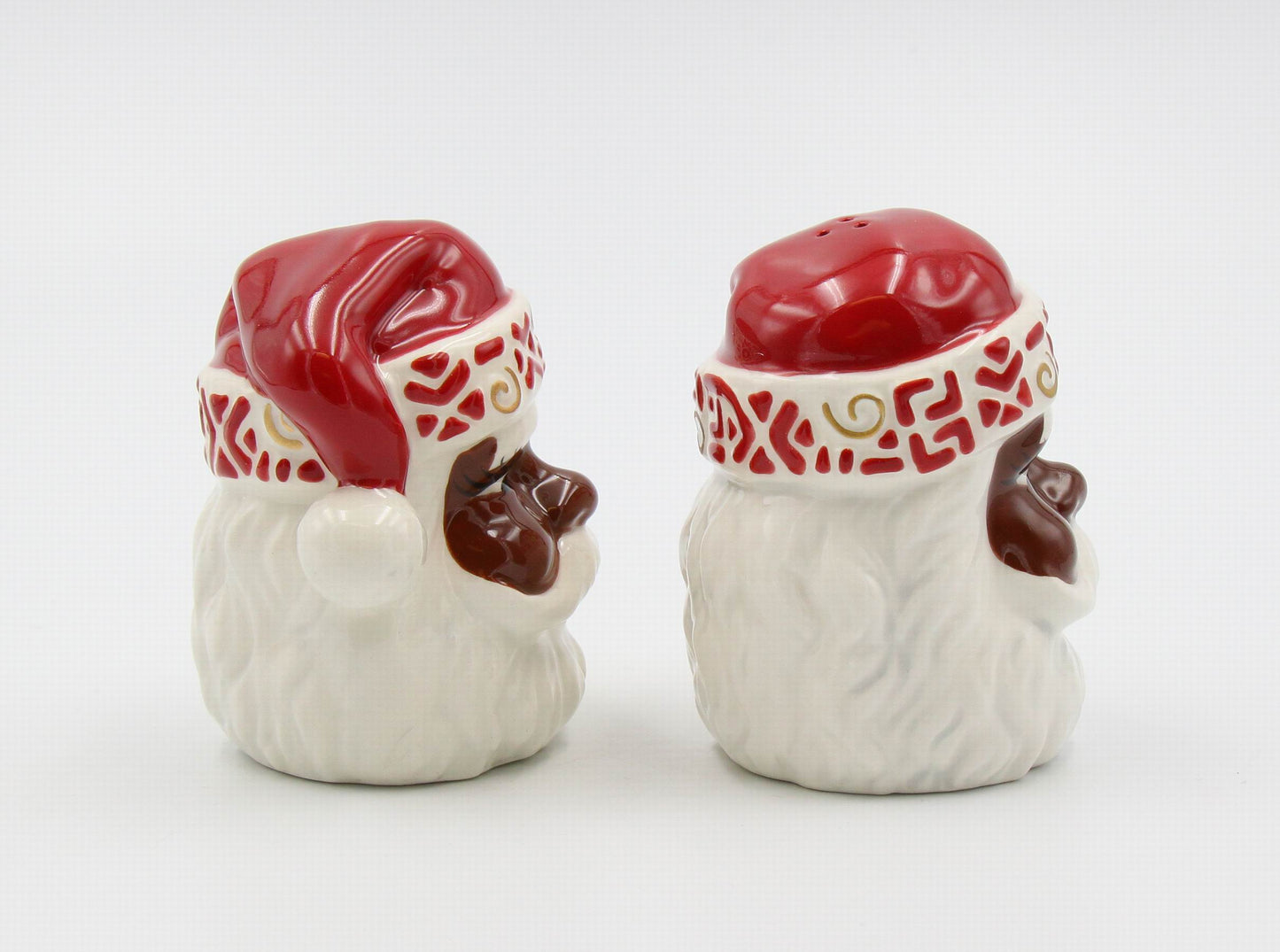 Ceramic African American Santa Salt And Pepper Shaker Set, Home Décor, Gift for Her, Gift for Mom, Kitchen Décor, Christmas Décor