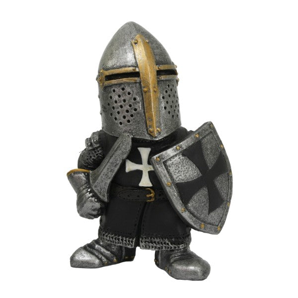 Polyresin Medieval Knight with Sword and Shield Figurine, Medieval Decor, Gift for Him, Boardgame Piece Decor