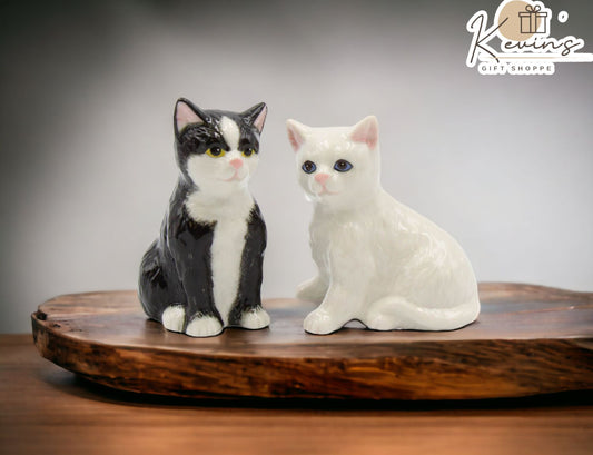 Ceramic Cat Salt And Pepper Shaker Set, Home Décor, Gift for Her, Gift for Mom, Kitchen Décor, Cat Lovers Gift