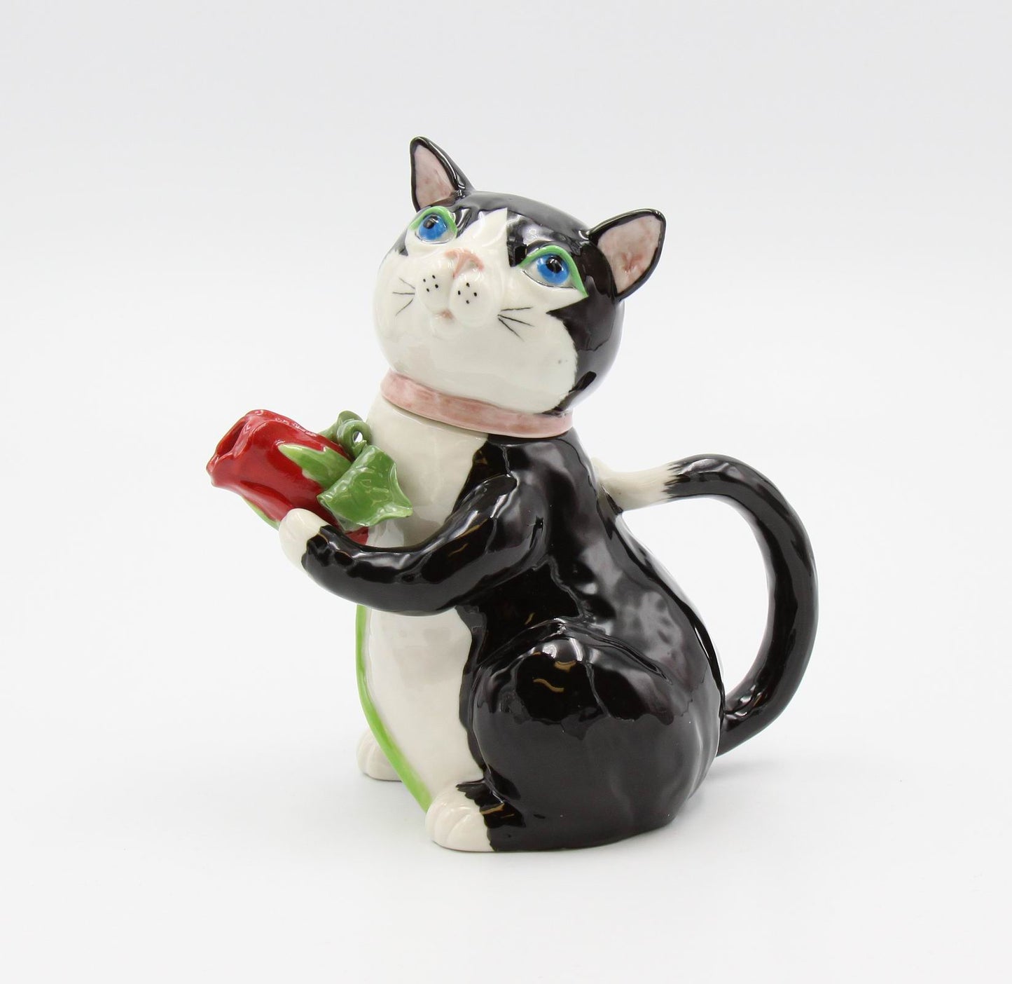 Ceramic Black Cat Teapot, Home Décor, Gift for Her, Gift for Mom, Tea Party Décor, Cat Lovers Gift, Pet Loss Gift