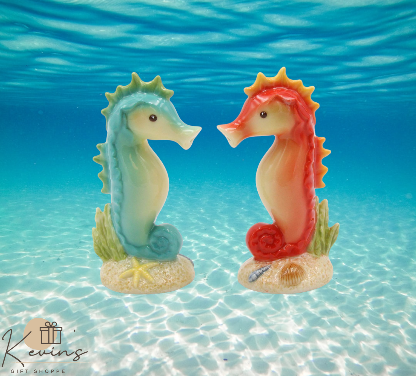 Ceramic Seahorse Salt And Pepper Shakers, Home Décor, Gift for Her, Gift for Mom, Kitchen Décor