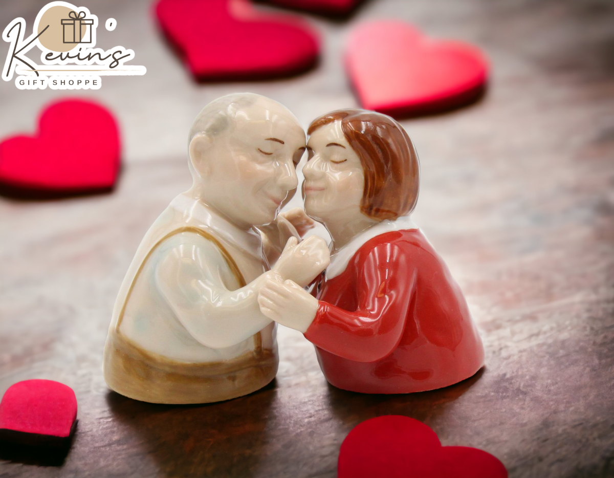 Ceramic Grandparents in Love Salt And Pepper Shakers, Gift for Parents, Grandparents, Home Decor, Romantic Decor, Valentines Decor