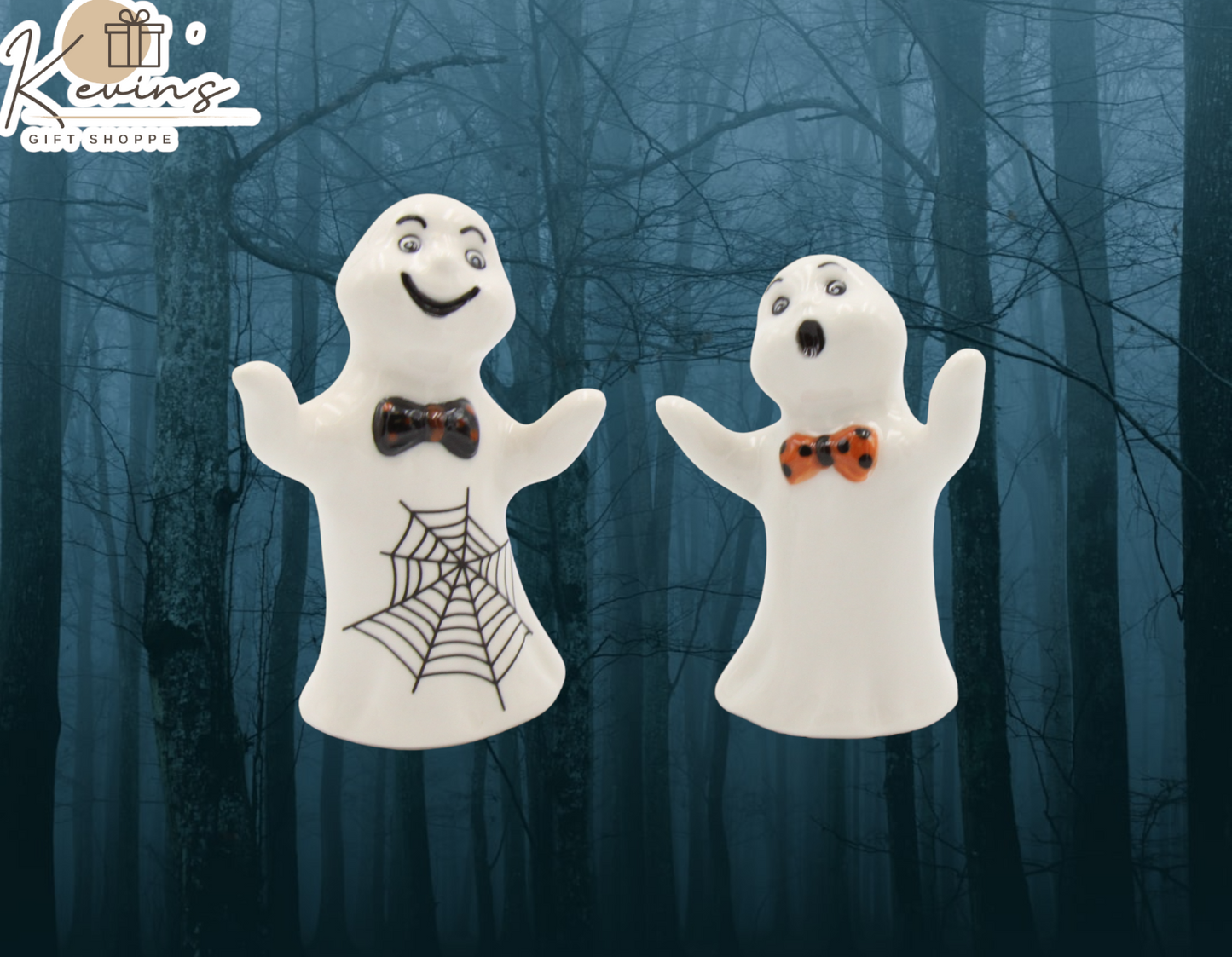 Ceramic Halloween Decor Casper the Ghost Salt And Pepper Shakers, Home Décor, Gift for Her, Gift for Mom, Kitchen Décor, Fall Décor