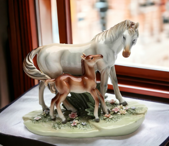 Ceramic Horse First Steps, Home Décor, Gift for Him, Dad, Mom, Her, Farmhouse Décor, Horse Lover Gift, Office Decor