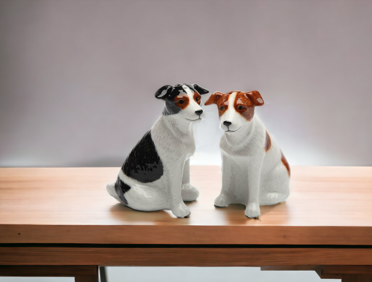 Ceramic Jack Russel Dogs Salt & Pepper Shakers, Home Décor, Gift for Her, Gift for Mom, Kitchen Décor, Dog Lover Gift, Pet Loss Gift