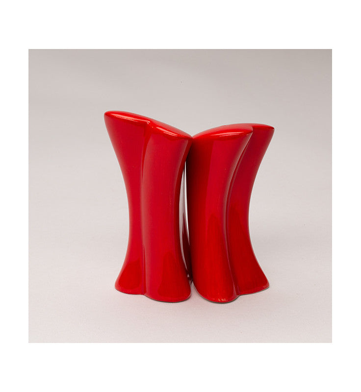 Ceramic Valentine Red Hearts Salt and Pepper Shakers