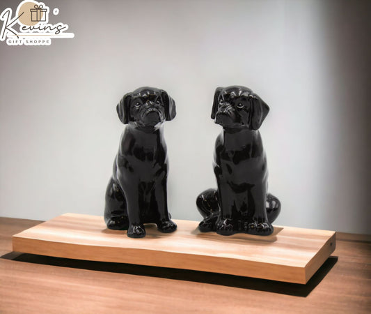 Ceramic Black Labrador Salt And Pepper Shakers, Home Décor, Gift for Her, Gift for Mom, Kitchen Décor, Gift for Dog Lover