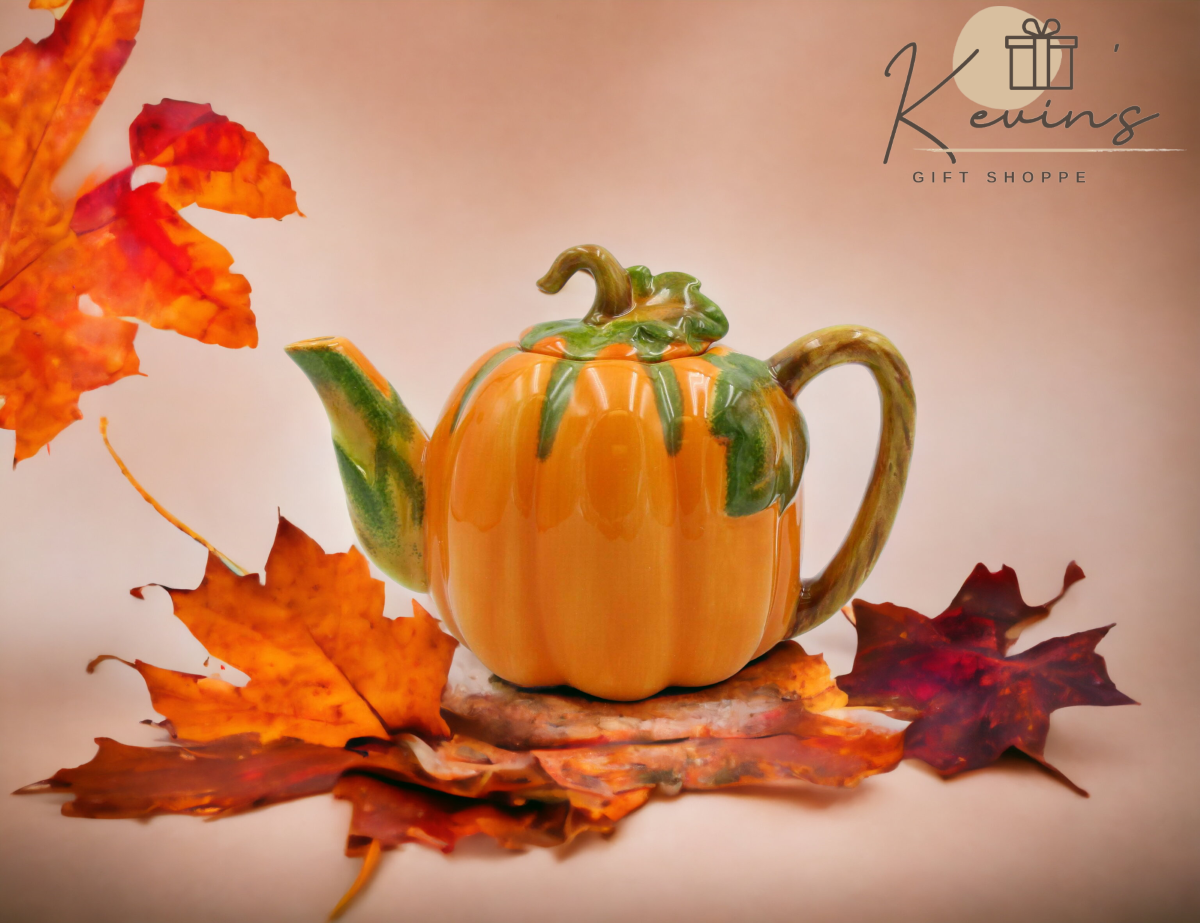 Ceramic Pumpkin Teapot for Pumpkin Spice Lovers, Gift for Her, Gift for Mom, Tea Party Décor, Café Décor, Fall Thanksgiving Decor