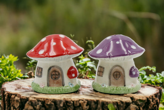 Magic Mushroom Sprinkles Ceramic Salt And Pepper Shakers, Home Décor, Gift for Her, Gift for Mom, Kitchen Décor, Cottagecore Decor