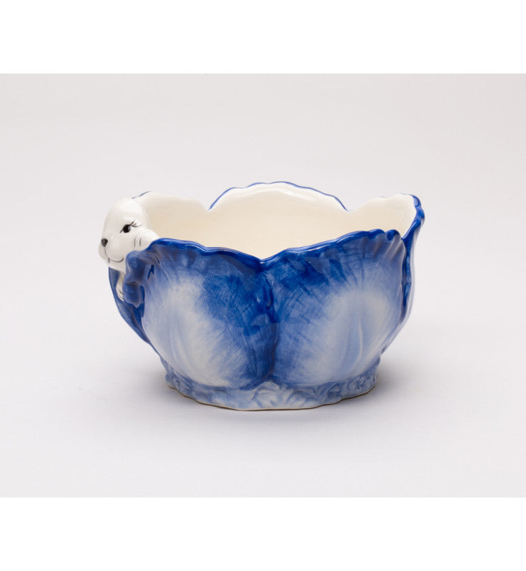 Ceramic Dutch Blue Easter Bunny Rabbit Small Candy Bowl, Spring Kitchen Decor, Farmhouse Kitchen Decor