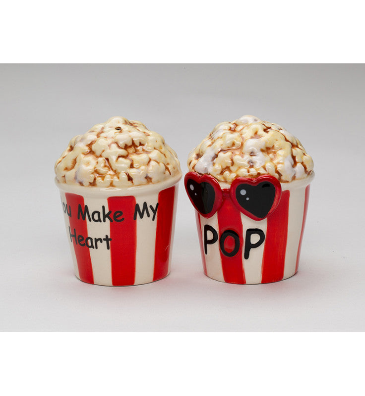 Ceramic Popcorn Salt and Pepper Shakers